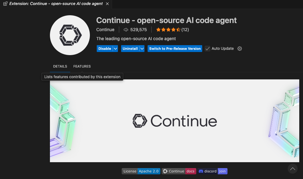 Continuer Extension